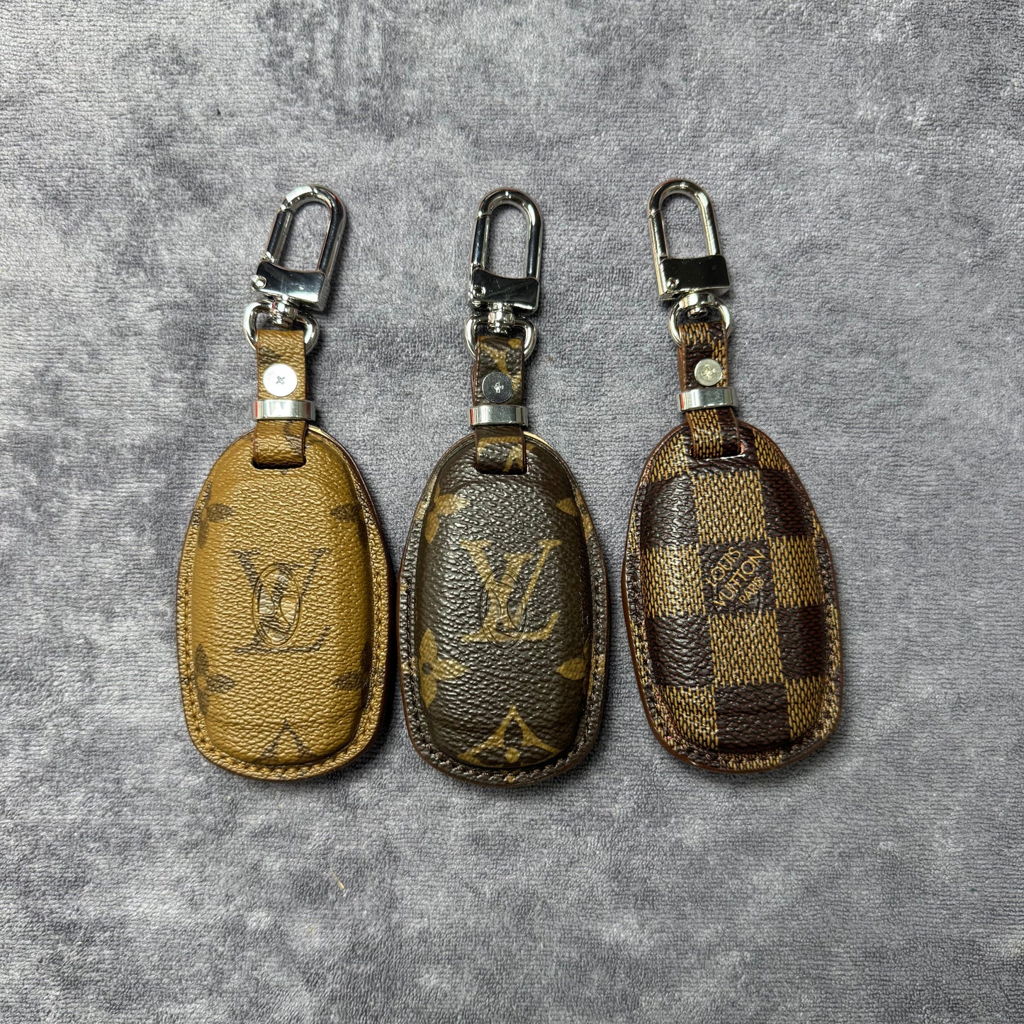 Premium LV Canvas Key Case for Hyundai 2 – Handmade from Authentic Upcycled