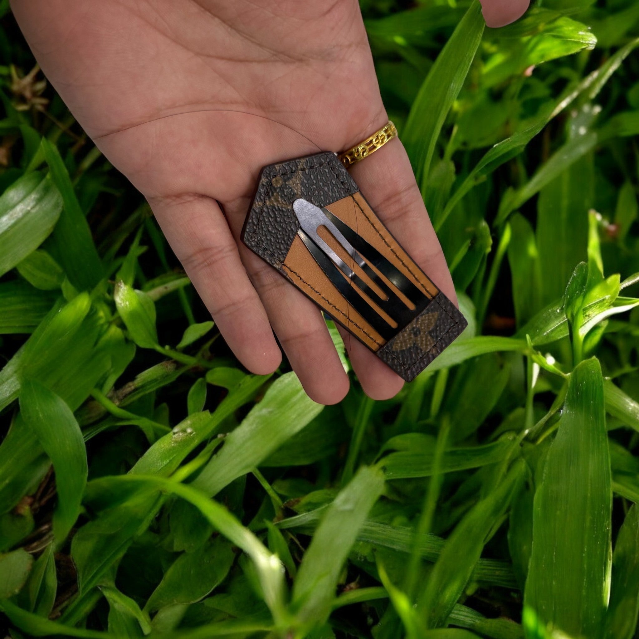 Recycled Louis Vuitton Hair Clip – Upcycled Luxury Accessory