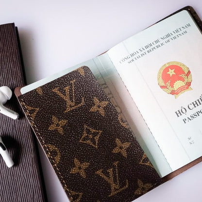 Recycled Louis Vuitton Passport Holder – Luxury Upcycled Travel Case